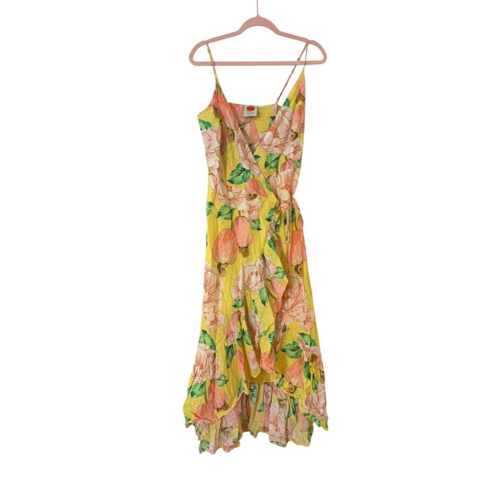 FARM Rio Yellow Asymmetrical Ruffled Maxi Dress - Picture 10 of 10